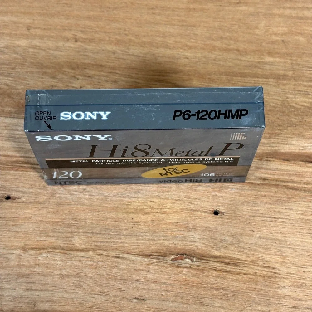 Sony Hi8 Metal-P P6-120HMP 120min NTSC Video Cassette Tape New Sealed